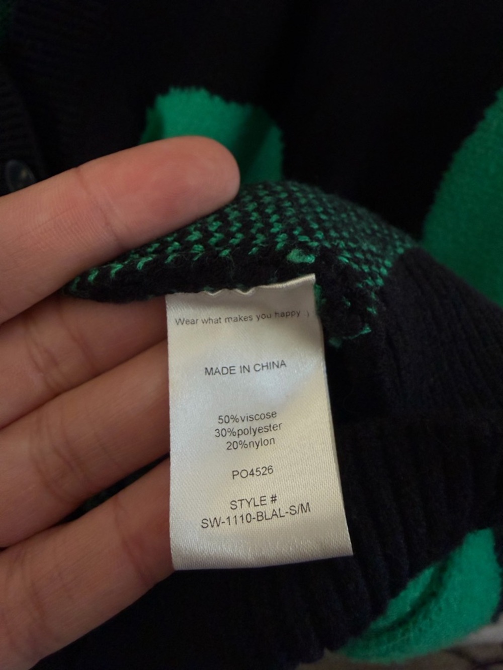 Dressed in Lala Too Cool For You Oversized Alien Cardigan in Black Womens S / M - Picture 10 of 10